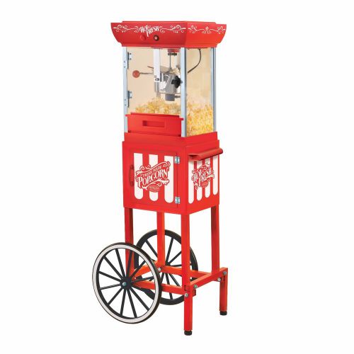 Movie theater popcorn machine maker popper with cart stand time for sale
