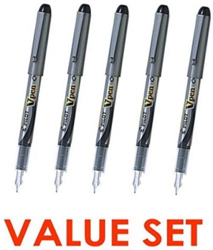 Pilot V Pen (Varsity) Disposable Fountain Pens, Black Ink, Medium Point Value