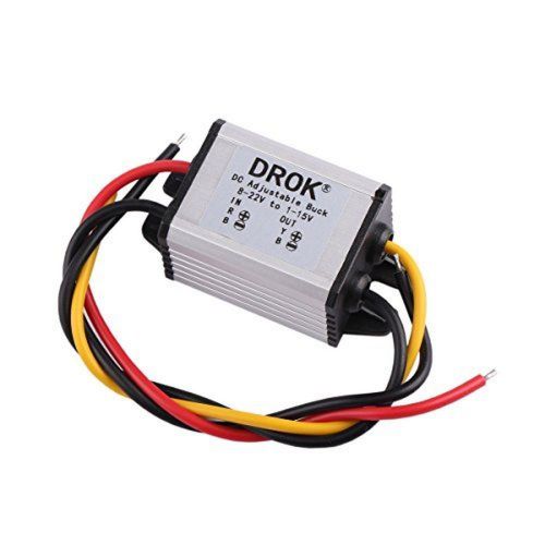 DROK Waterproof DC Buck Converter Voltage Regulator 8-22V to 1-15V 5V 12V 3A ...