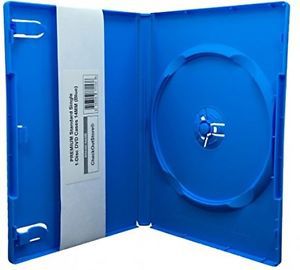 (6) CheckOutStore PREMIUM Standard Single 1-Disc DVD Cases 14mm (Blue)