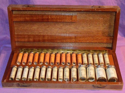 VAN KUEREN CO. Precision Tools GEAR MEASURING WIRE Set in Wooden Case Box