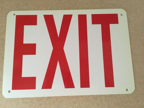 EXIT 10&#034; x 7&#034; Rigid Plastic Safety Sign (LOT OF 10)