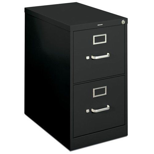 basyx® H410 Series Two-Drawer Locking Vertical File, 15w x 22d x 26-1/8h, Black