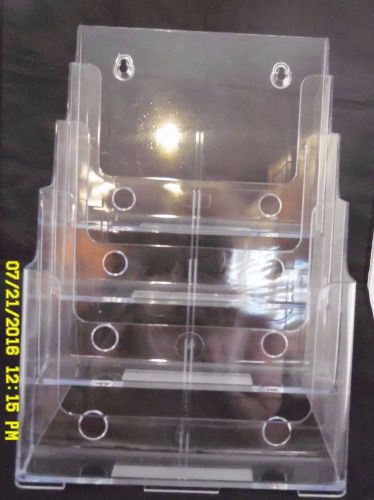 Clear acrylic 4 tier brochure holder for 8&#034; x 11&#034; literature for sale