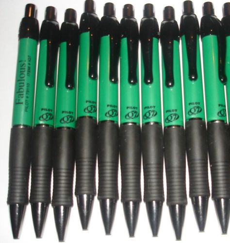 Pilot Pen 10 Imprinted Q7 Black Gel Ink Rolling Ball Pens