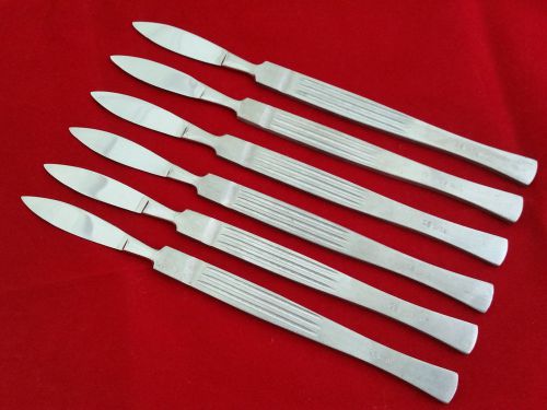 6 PC DISSECTING SCALPEL KNIFE 6.25&#034; SURGICAL INSTRUMENT