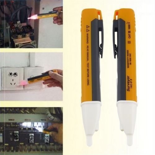 Led light ac electric voltage tester volt pen detector alert sensor 90~1000v for sale