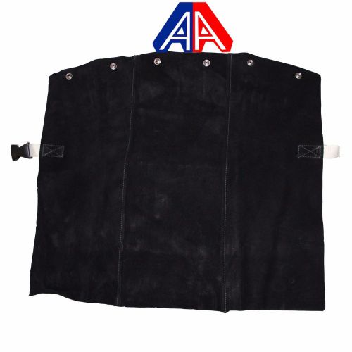 Aa premium black fr cowhide leather welding bib apron 20&#034; x 22&#034; metalwork weld for sale