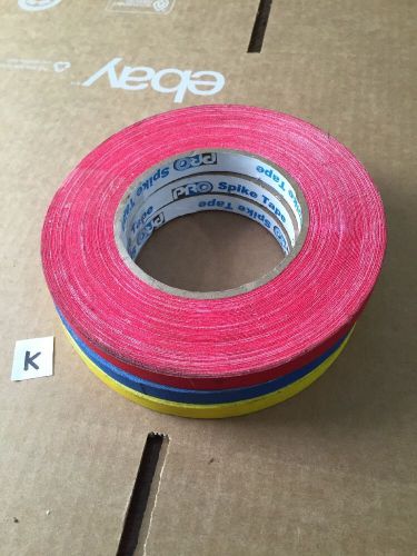 3 - Pro Gaffers Spike Tape Yellow Blue Red 1/2 inch X 45 yds