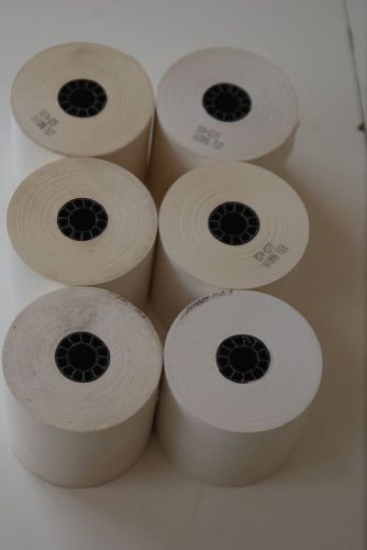 6 Rolls White One-Ply Paper for Calculators and Cash Registers L#1429