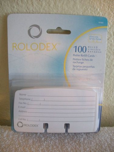 ROLODEX PETITE LINED REFILL CARDS 2 1/4 x 4 100 Cards/Pack 67553