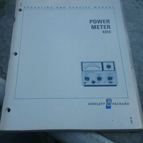 Hewlett Packard HP 431C POWER METER manual original Factory paper manual