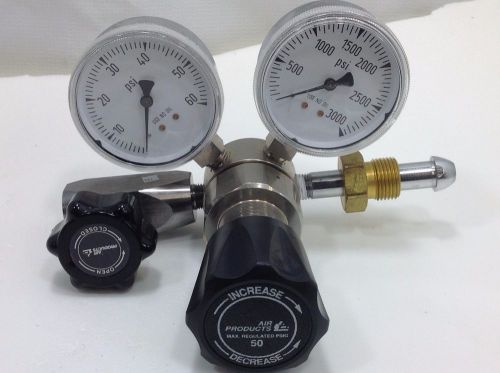 Air products pressure regulator e11-n145b cga 580 ar,he,n2  max 50 psi #21 for sale