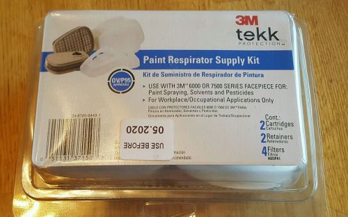 3M TEKK Protection Paint Respirator Supply Kit 6023PA1 2 Pack Expires May 2020