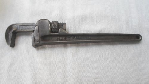CRAFTSMAN Pipe Wrench 14 Inch Monkey Wrench &#034;Guaranteed&#034; on Handle
