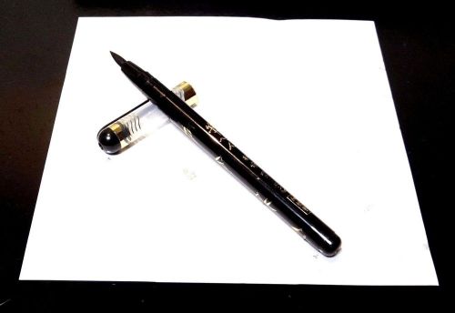 DAISO JAPAN Brush pen Black carbon ink Addressing pen Bamboo pattern F/S