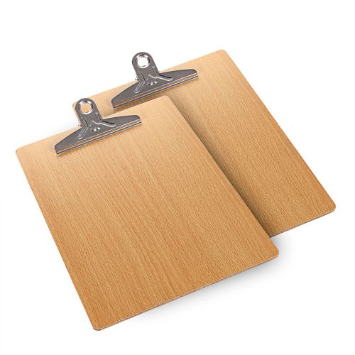 Wooden Clipboard Finish A4 Size Menu Document Clip Board Office Hardboard Yellow