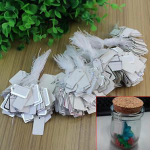 500 Pcs String Jewelry Retail Display Label Price Tags Tickets Tie 27x14mm Hot