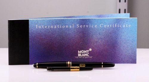 Mont Blanc Pen With Ink Cartridge Box &amp; Papers O14