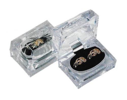 12 PCS CRYSTAL CLEAR DOUBLE RING BOX