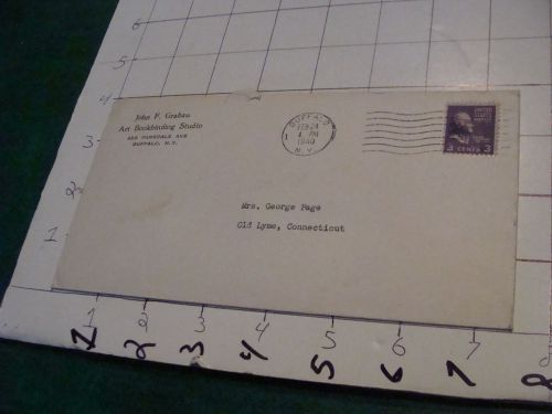 Vintage BOOKBINDING Item: 1940 letter from JOHN F GRABAU W small catalog