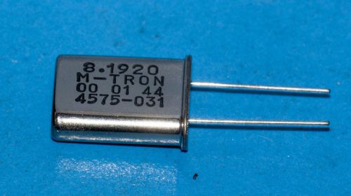 15-pcs frequency hc-49 m-tron 4575-031 (8.1920mhz) 457503181920 457503181920mhz for sale