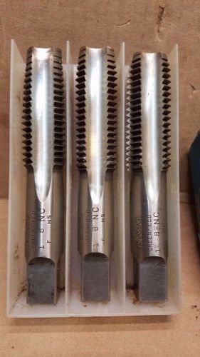 GTD Greenfield 1&#034;-8 NC HS Cut Thread Hand Tap Set Made in USA