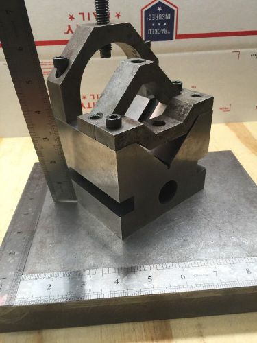 Xlarge 3.5&#034; x 4.5&#034; precision ground hardened v-block fixture machinist lot3016 for sale