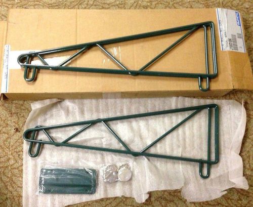 Olympic Direct 18&#034; Wall Mount Single Bracket Green J1WD18K Set of 2 *New*