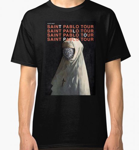 Saint Pablo Tour 2016 Kanye West Men&#039;s Black T-Shirt Tees Clothing
