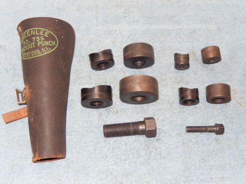 Set Of Greenlee No. 735 Knockout Punch Electricians Industry Construction