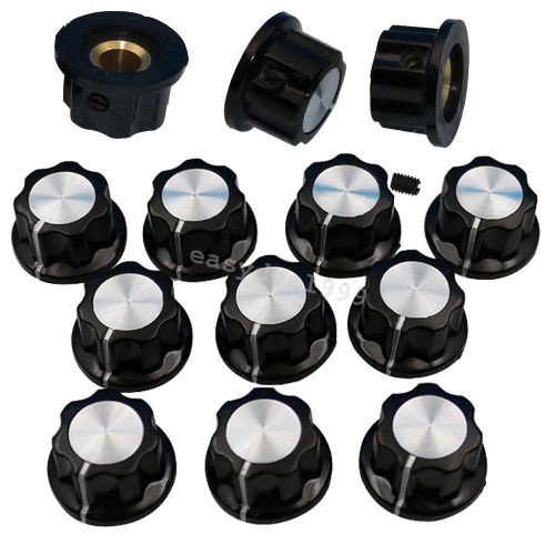 10pcs potentiometer knob 16mm top rotary control turning knob for hole dia 6mm for sale