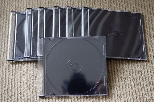 100- 5.2mm Black CD Jewel Cases Great  Audio Photography Music Sound Recording