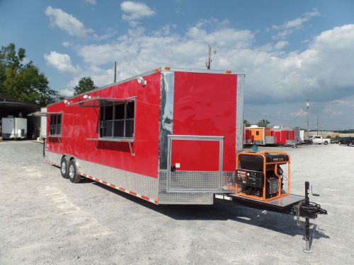 Concession Trailer 8.5&#039; X 28&#039; Red Food Event Catering