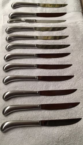 12  Stainless Steel STEAK KNIVES  9 1/2&#034; FREE SHIPPING Restaurant Quality