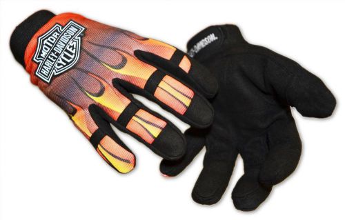 Harley Davidson Mechanics Flame Glove Size: Large