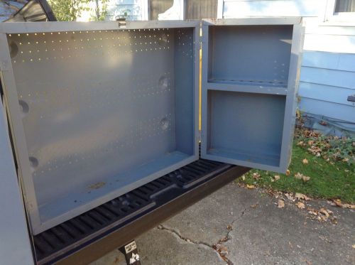 Vintage Industrial Metal Cabinet, Two Door, Steampunk