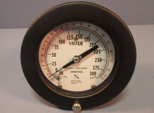 Vilter 30-300 vacuum ammonia gauge 30 in.hg vac &amp; 300 psi 4-1/4&#034; face nwob for sale
