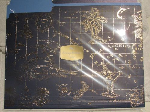 Nwt tommy bahama 17468 9 count file folders travel maps nautical chart for sale
