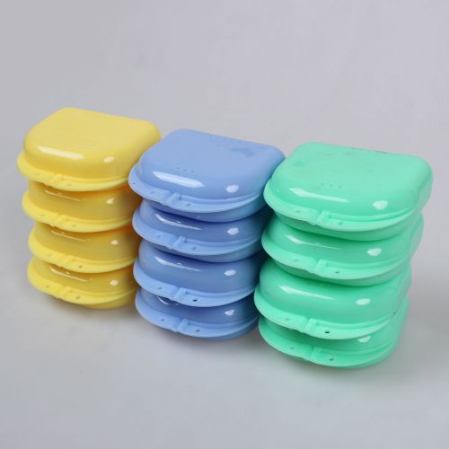 3Pcs Dental Orthodontic Retainer Denture Storage Case Box Mouthguard Container