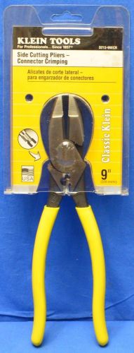 Klein tools d213-9necr 9&#034; high-leverage side-cutting pliers-connector crimping for sale