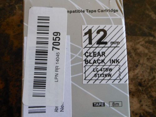 Absonic Tape Cassette  8m Black on Clear