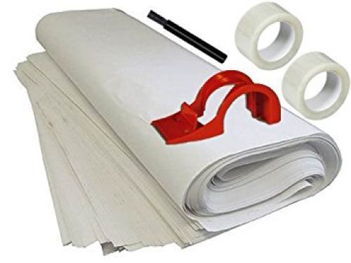 Packing Supplies Kit - Includes: 88 Sheets Packing Paper, Tape Dispenser - 2 Rol