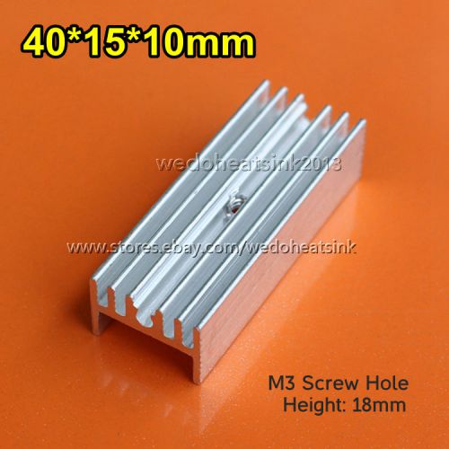 10pcs 40x15x10mm TO220 / TO-220 Aluminum Radiator Heatsink