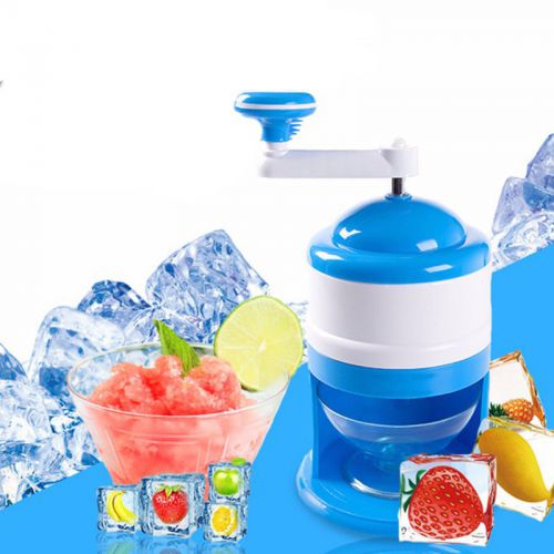 Plastic Summer Ice Candy Crusher Shaver Snow Cone Maker Manual Machine Home