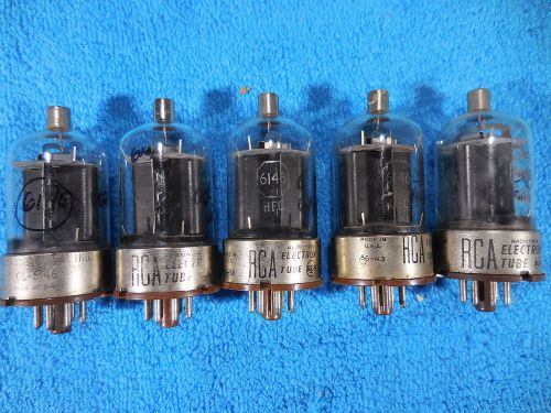 Group of FIVE 6146 General Electric and RCA used tubes.