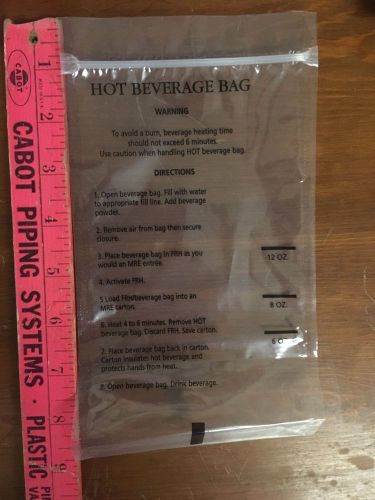 Lot of 100, zip lock type bags, 9&#034; x 4&#034;, from Military MREs