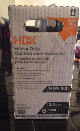 Box of 6 Tubes HDX 10.3 OZ. Heavy Duty Construction Adhesive Glue