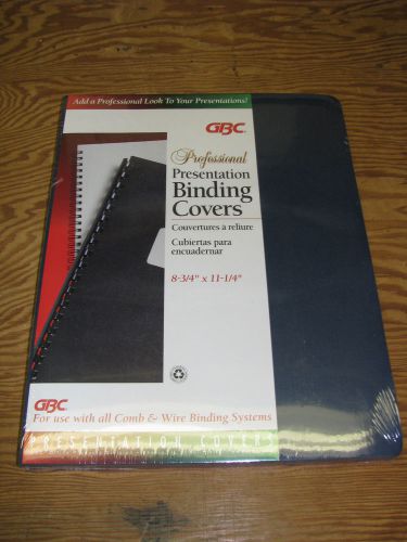 50 New GBC Linen Standard Binding Covers - Letter Size, 11.25&#034; X 8.75&#034; - Navy