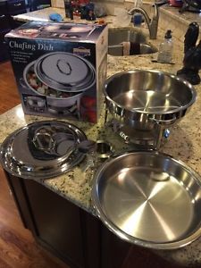 Buffet Catering Stainless Steel Chafer Round Chafing Dish 5Qt